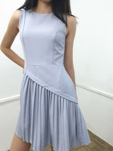 Pleated Slant Hem Dress - Ferlicious